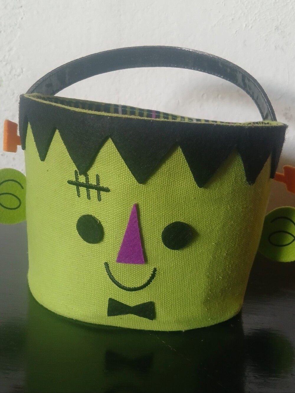 Kids Green Frankenstein Trick-or-Treat Bucket - Unbranded